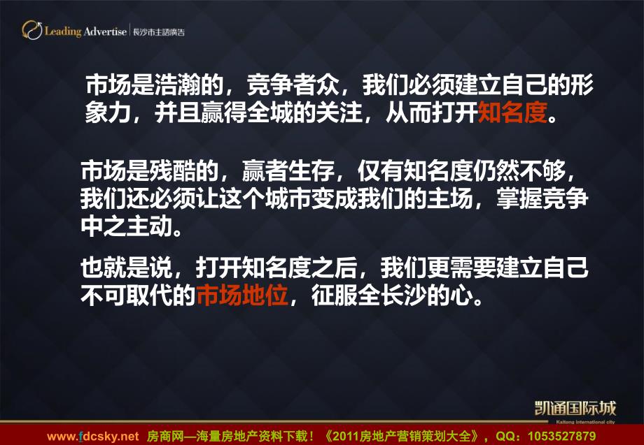 1月18日长沙凯通国际城整体推广思路&amp;开盘前执行方案汇报 (NXPowerLite)_第3页