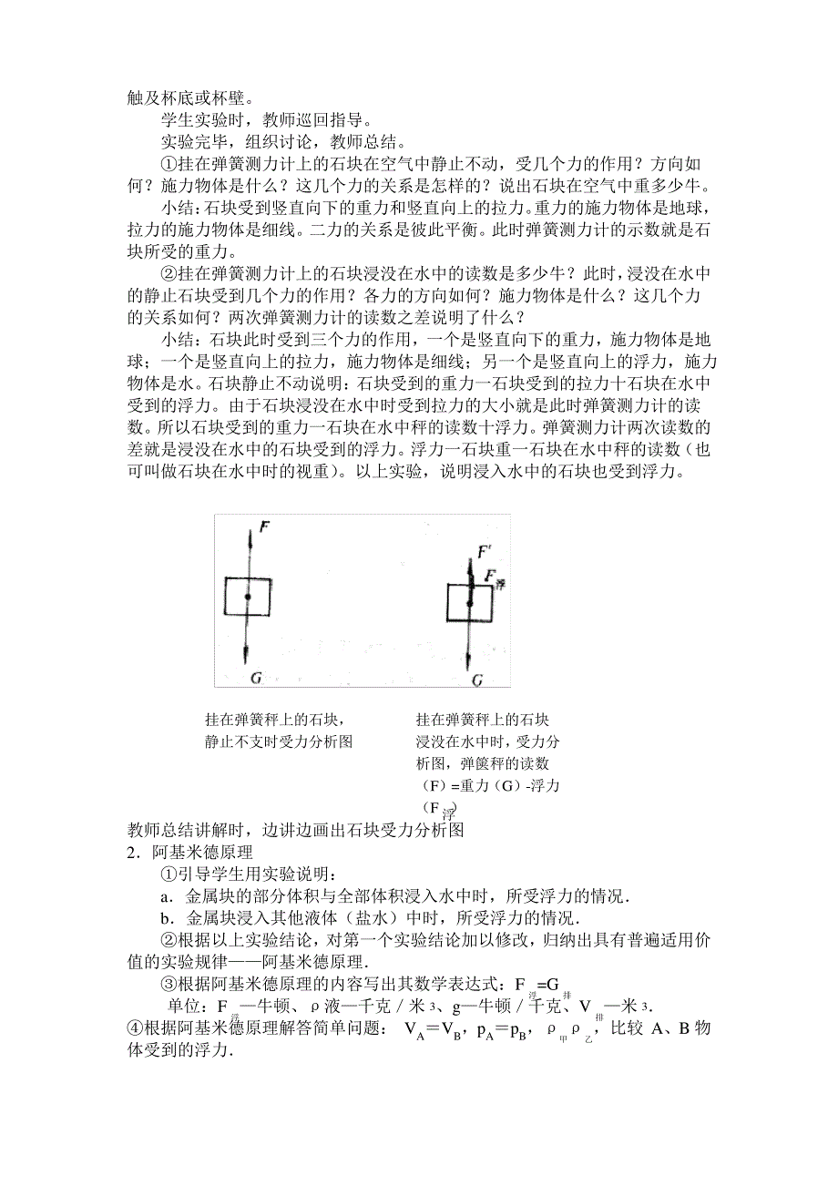 初二物理下册浮力教案_第2页