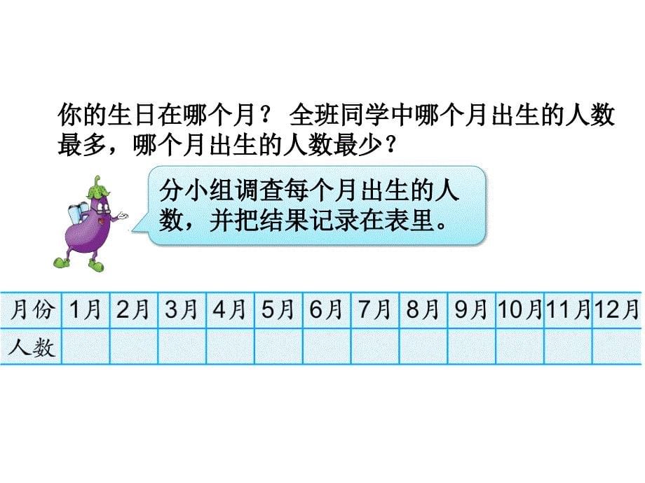 三年级下册数学课件第九单元 数据的收集和整理二 第1课时 数据的收集和整理｜苏教版 (共21张PPT)_第5页