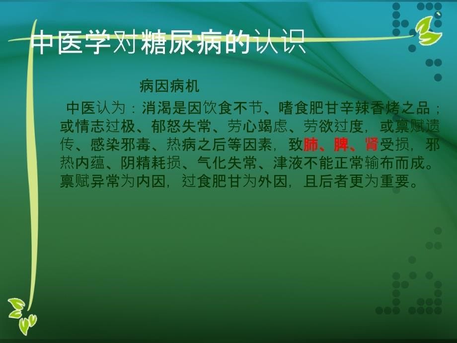 糖尿病、高血压中医健康教育讲座ppt课件_第5页