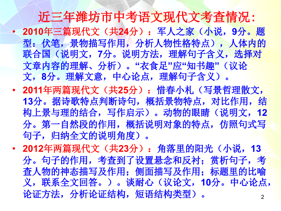 中考现代文阅读题型答题技巧课件_第2页