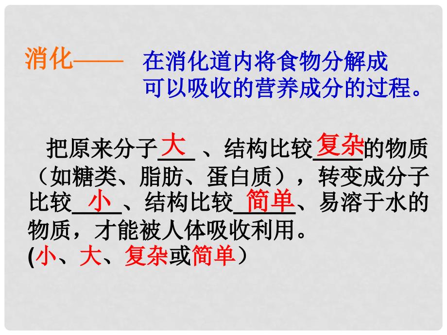 江苏省江阴市新桥中学七年级生物上册 3.5.4 人体对食物的消化吸收课件（1）（新版）苏科版_第4页