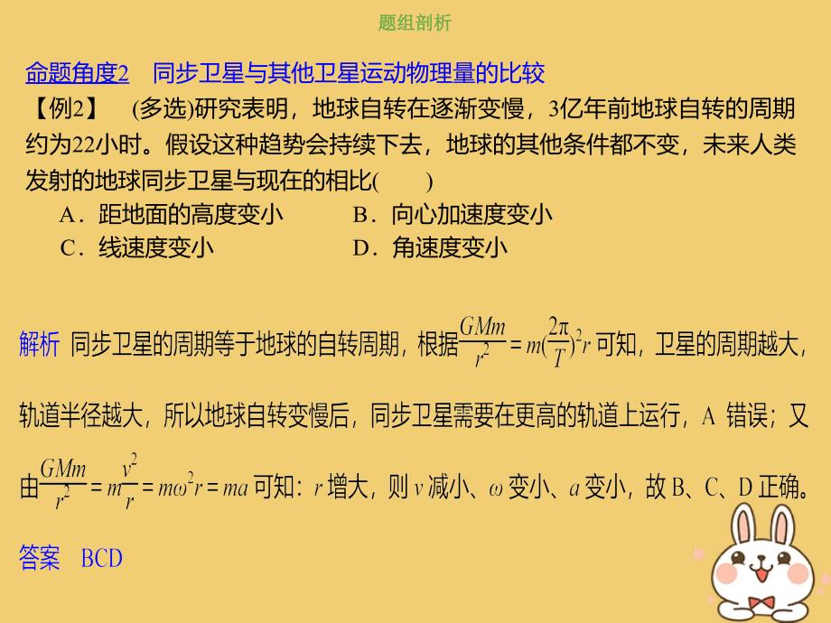 高考物理总复习 第四章 曲线运动 万有引力与航天 451 热点突破 同步卫星的运动规律课件_第4页