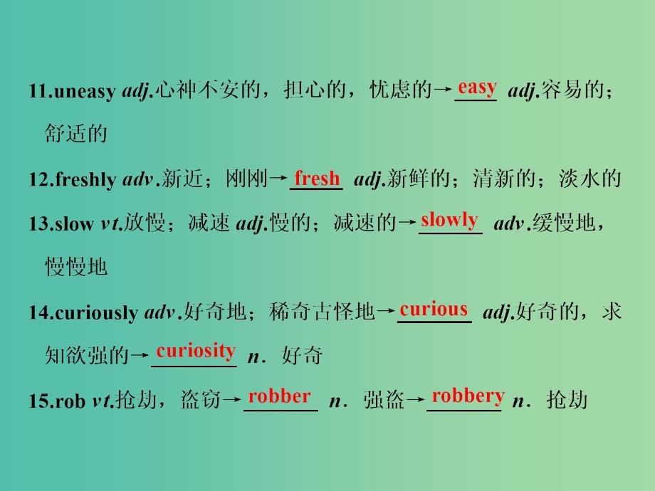 高考英语一轮复习Unit6EnjoyingaStory课件重庆大学版.ppt_第3页