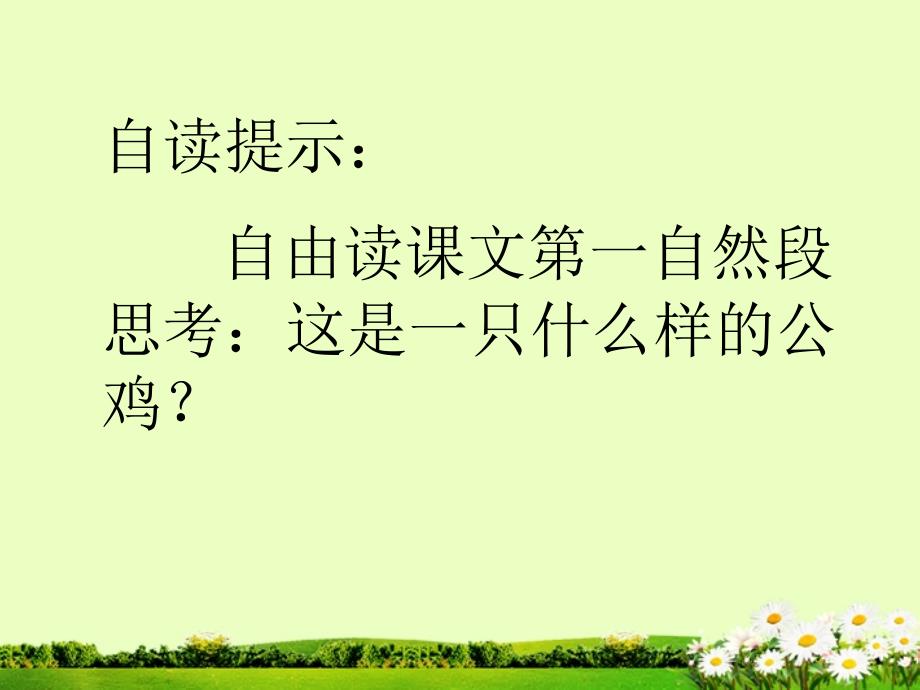 冀教版二年级语文下册四单元14美丽的公鸡课件4_第4页