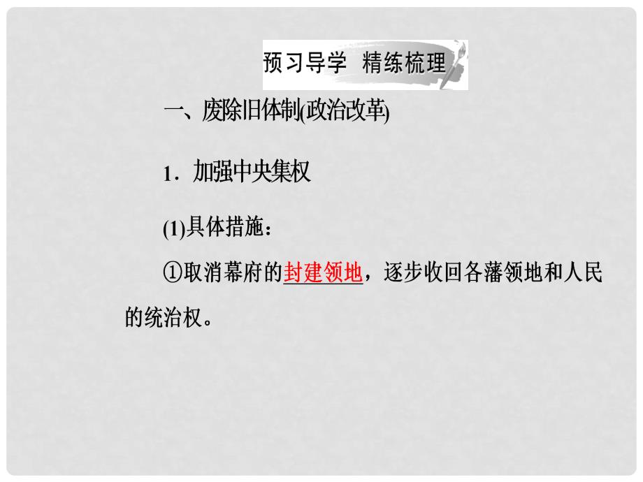 高中历史 第八单元 日本明治维新 第3课 明治维新课件 新人教版选修1_第4页