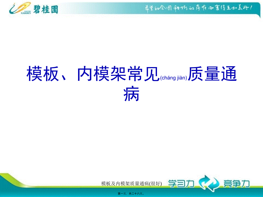 模板及内模架质量通病(很好)课件_第1页