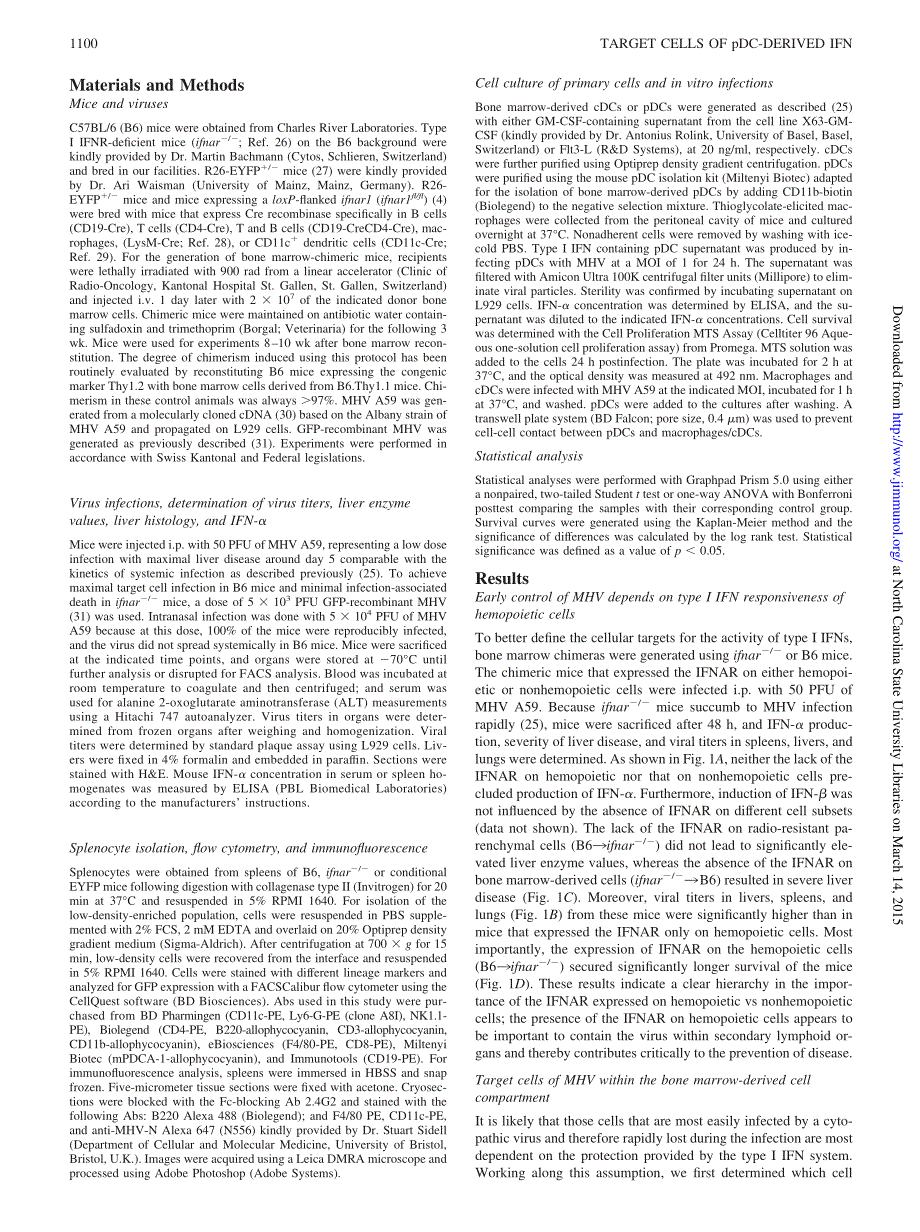 【病毒外文文献】2009 Type I IFN-Mediated Protection of Macrophages and Dendritic Cells Secures Control of Murine Coronavirus Infection_第3页