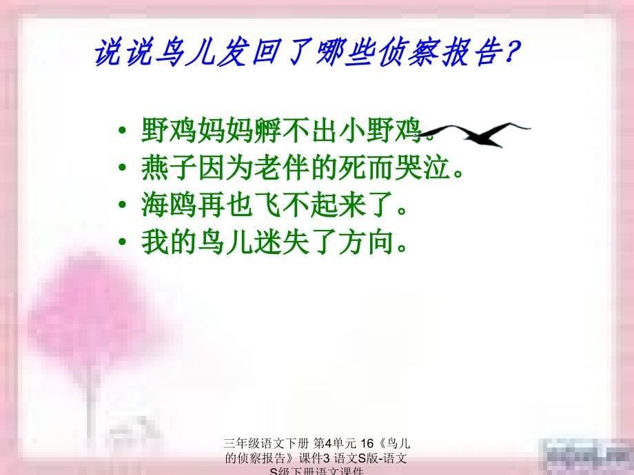 最新三年级语文下册第4单元16鸟儿的侦察报告3_第5页