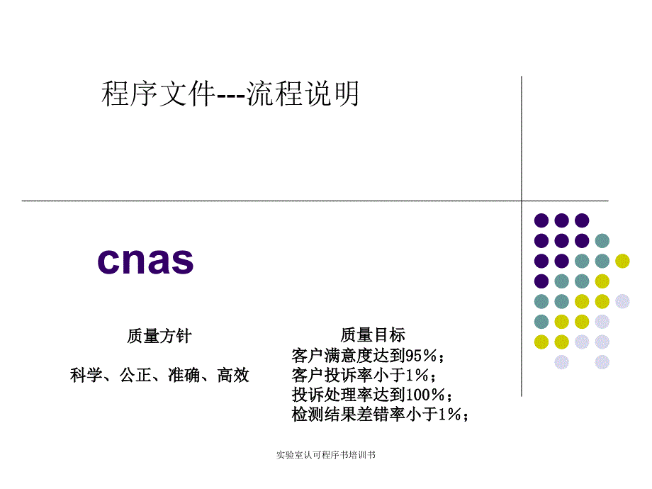 实验室认可程序书培训书课件_第1页