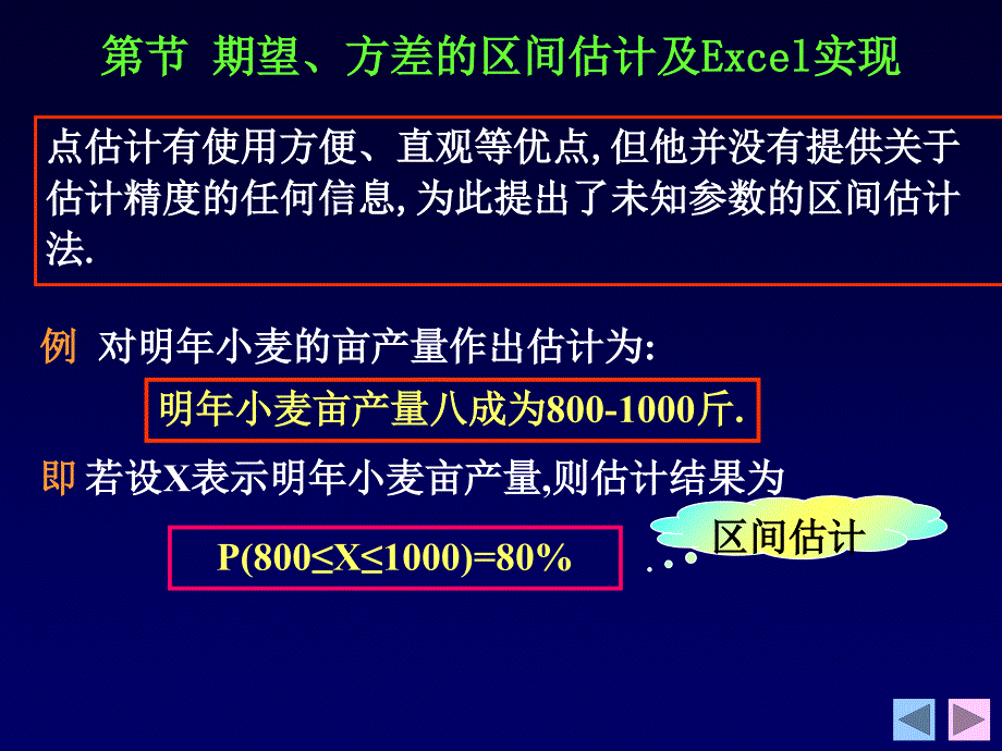 期望、方差的区间估计及Excel实现_第1页