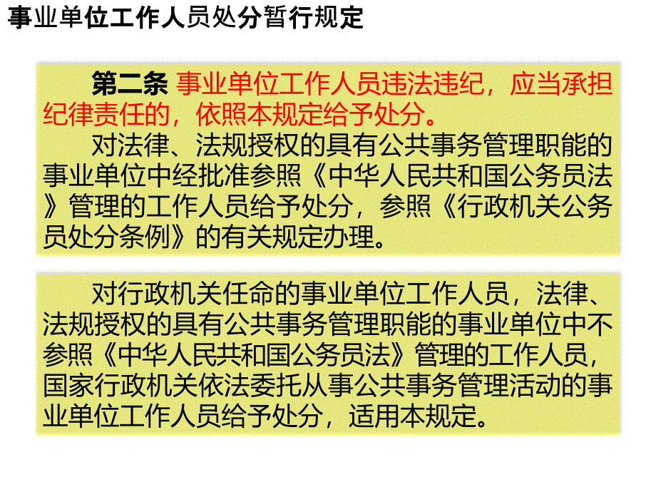 《事业单位工作人员处分暂行规定》PPT_第3页