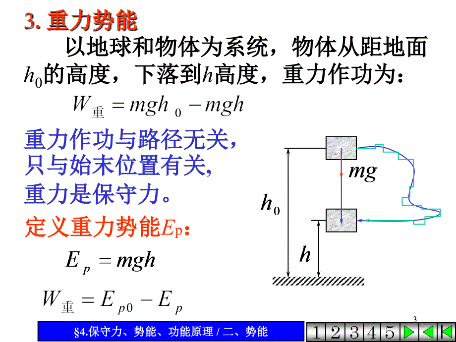 质点系的动能定理功能原理机械能守恒定律修改PPT精选文档_第3页