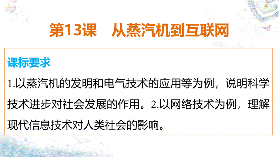 高中历史 第四单元 第13课 从蒸汽机到互联网课件 新人教版必修_第2页