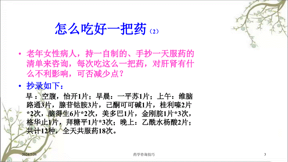 药学咨询技巧课件_第3页