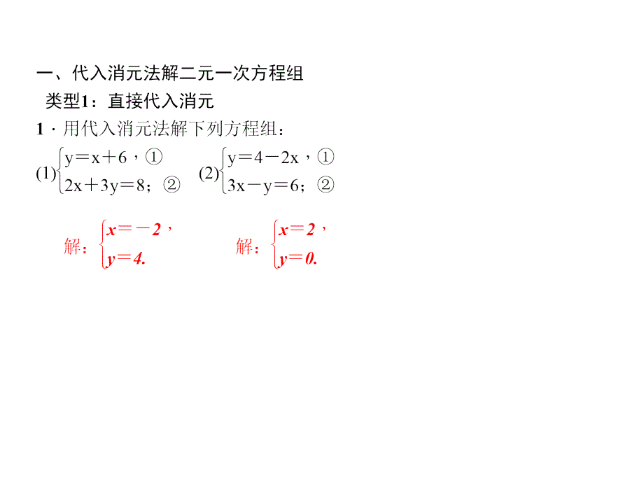 专题训练(二)-二元一次方程组的解法-公开课获奖课件_第2页