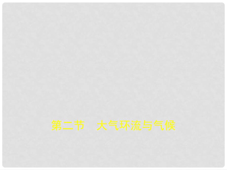 高考地理专题复习 第三单元 地球上的大气 第二节 大气环流与气候课件 新人教版_第1页