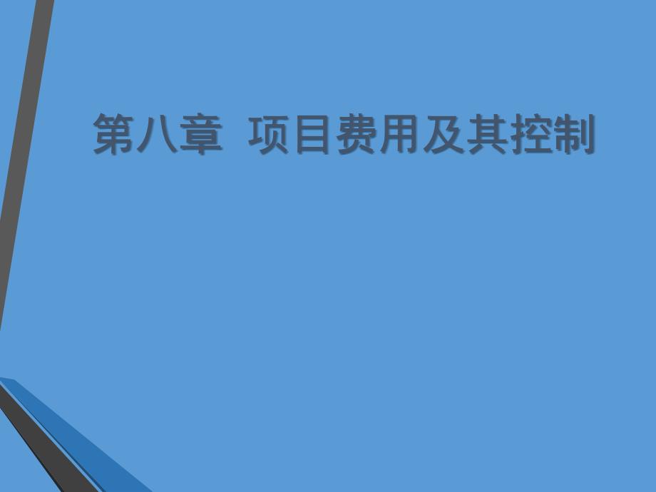 项目管理基础项目费用及控制文档资料_第1页