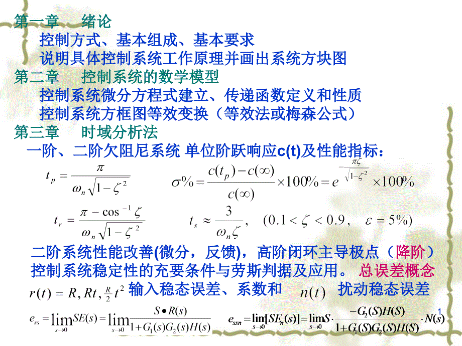 中国矿业大学常俊林版《自动控制原理》复习_第1页