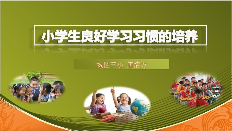 小学生学习习惯的培养PPT.ppt_第1页