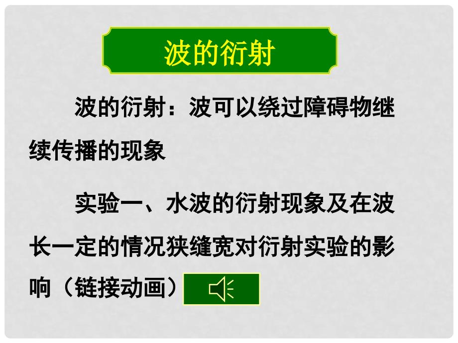 湖南省长沙市长郡卫星远程学校高中物理《波的衍射》课件 新人教版选修21_第3页