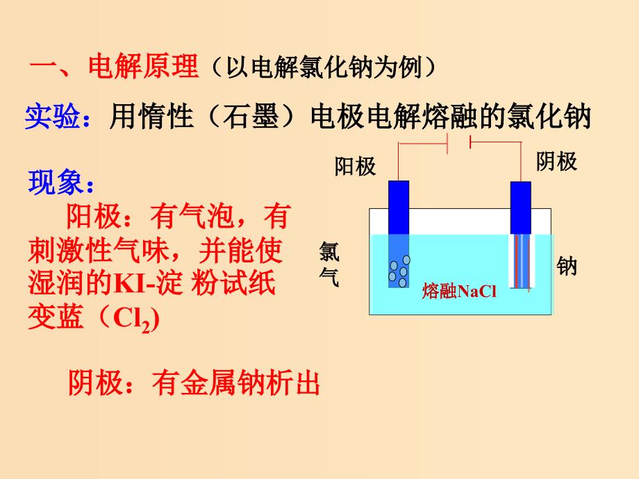 2018年高中化学 第1章 化学反应与能量转化 1.2 电能转化为化学能——电解课件5 鲁科版选修4.ppt_第3页