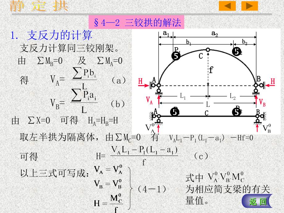 结构力学(第五版)第四章-静定拱ppt课件_第4页