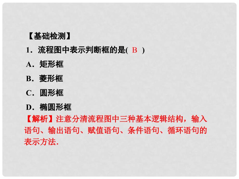 高考数学第一轮总复习 1.3算法初步、框图课件 理_第3页