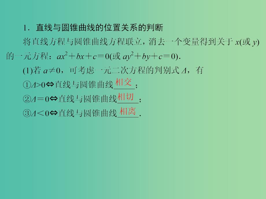 2020届高考数学一轮复习 第9章 平面解析几何 第46节 圆锥曲线的综合问题课件 文.ppt_第4页