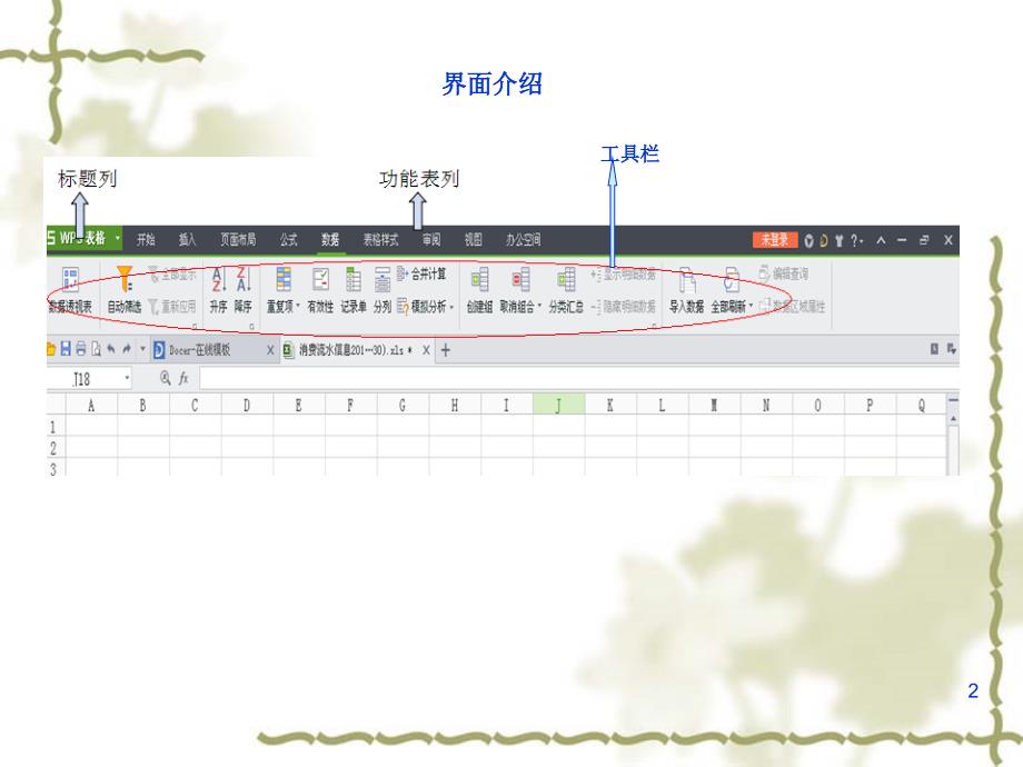 WPS表格的操作技巧优秀课件_第2页