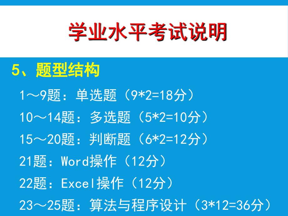 信息技术学业水平考试考试说明_第3页