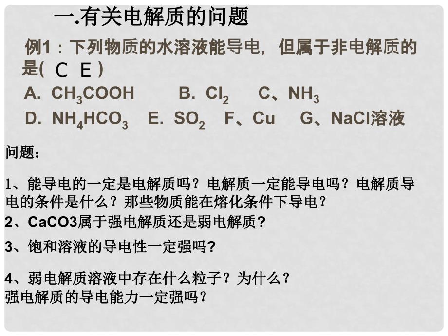 广东省惠东县高考化学一轮复习 第二章 化学物质及其变化 第23讲 离子反应和离子反应方程式课件_第2页