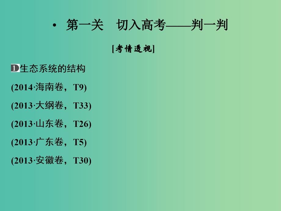 高考生物二轮专题复习 体系通关1 高频考点10 生态系统和环境保护课件.ppt_第2页