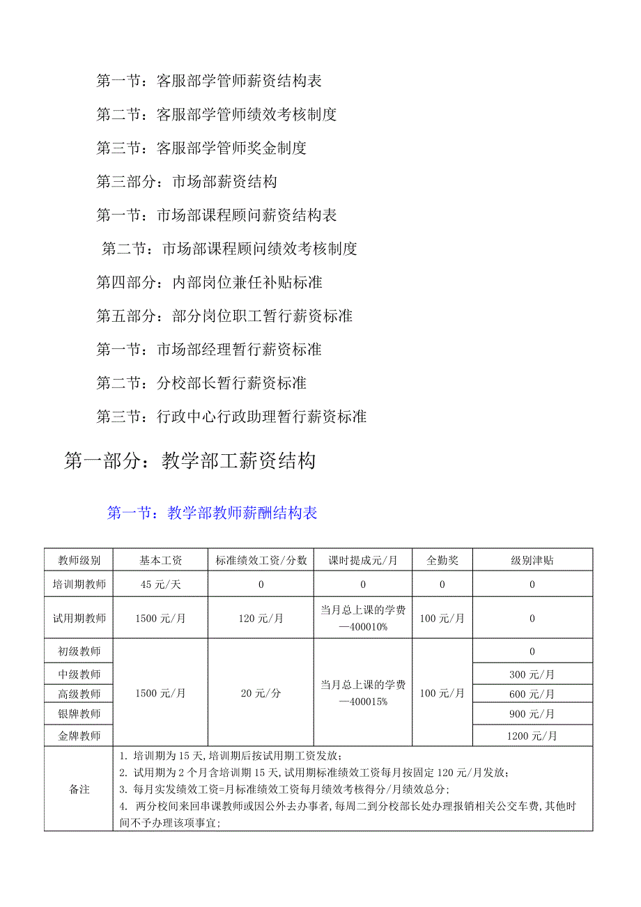 教育培训机构新薪酬制度参考_第2页