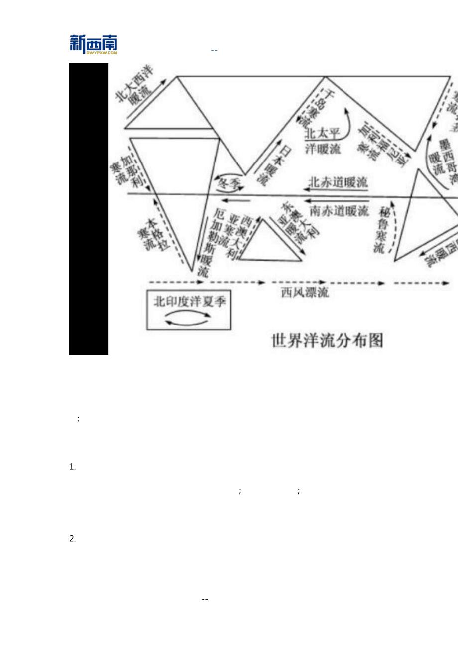 2020年公务员考试常识：洋流分布及影响8411_第2页