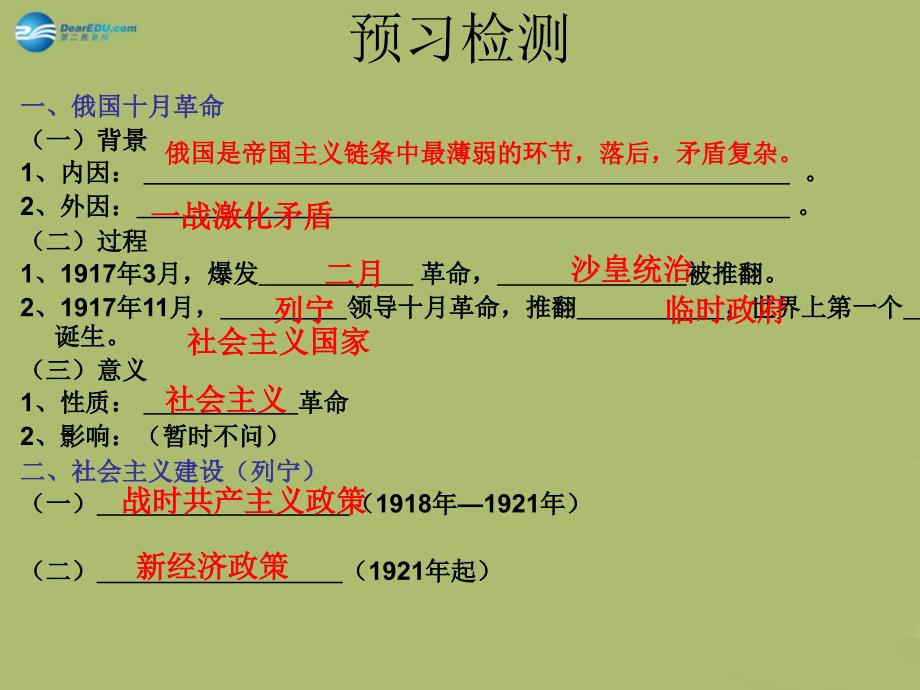 九年级历史下册 第三单元 第9课 列宁领导的社会主义革命与建设课件 华东师大版_第2页