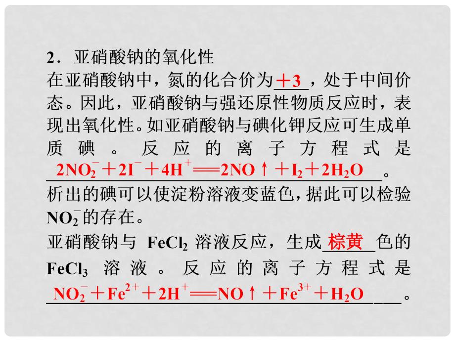 浙江省诸暨市牌头中学高中化学 3.2 亚硝酸钠和食盐的鉴别同步课件 苏教版选修6_第4页