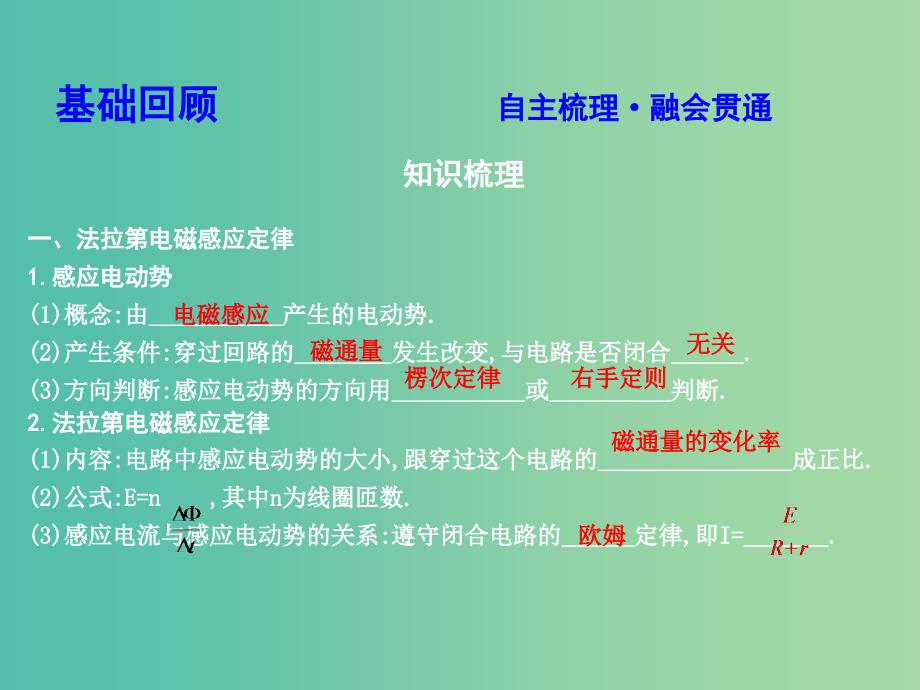 2019年高考物理总复习第十章电磁感应第2课时法拉第电磁感应定律自感和涡流课件教科版.ppt_第3页