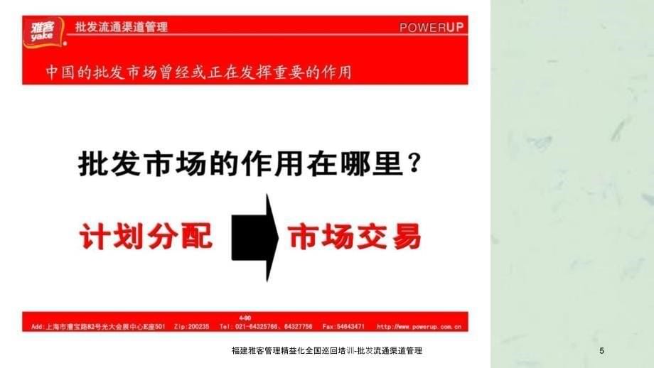 福建雅客管理精益化全国巡回培训批发流通渠道管理_第5页