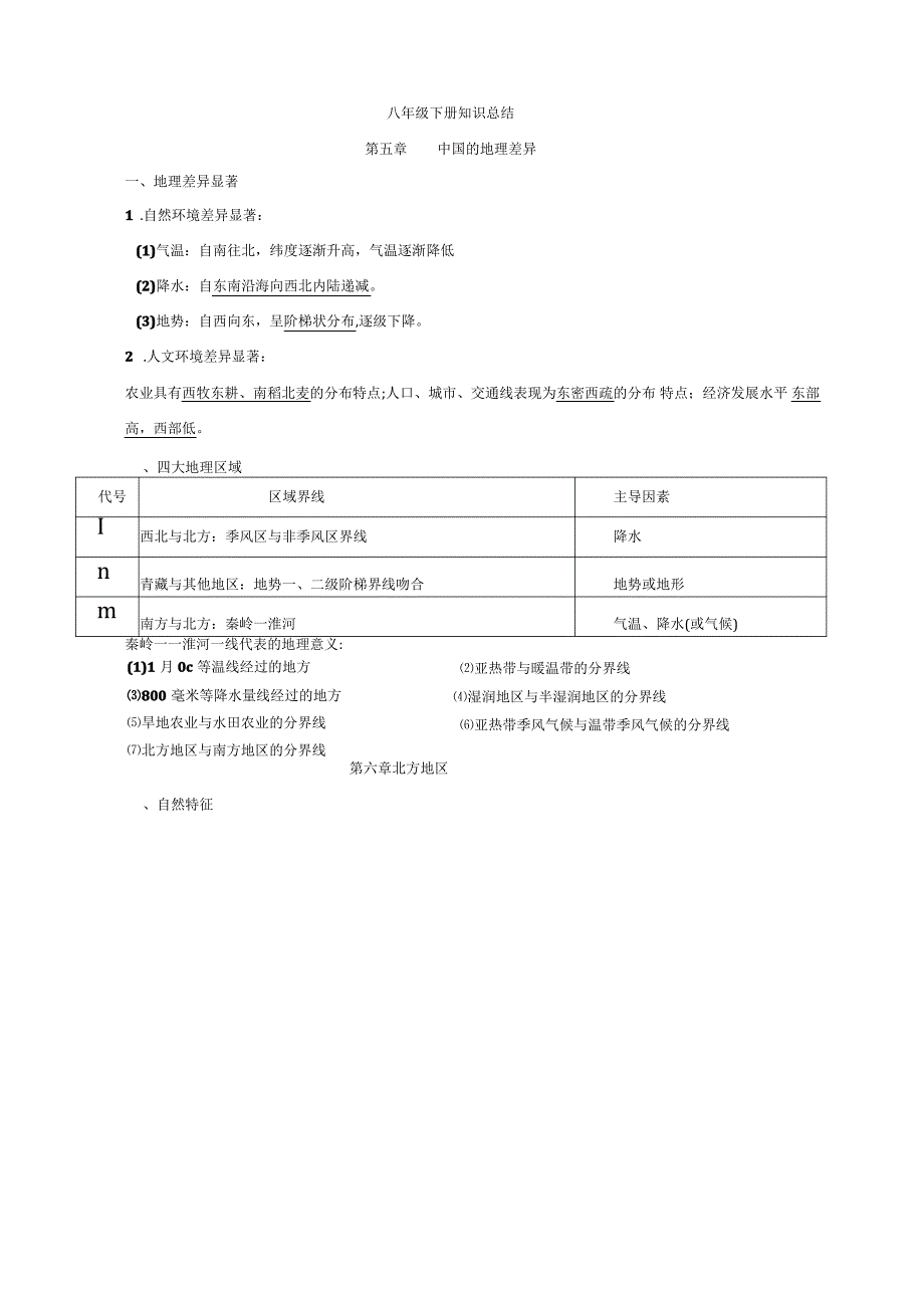2019年新人教版八年级下册地理知识点总结(最新最全)_第1页