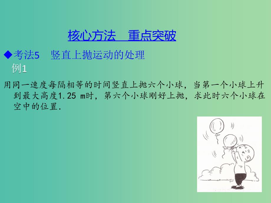 2019高考物理 核心方法重点突破——直线运动：三、自由落体运动 竖直上抛运动课件.ppt_第4页