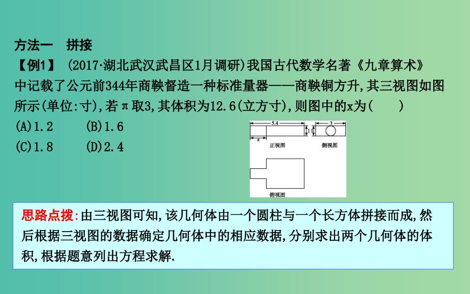 2019届高考数学一轮复习 学科素养培优七 由三视图还原空间几何体的方法课件 理 新人教版.ppt_第3页