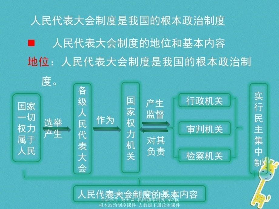 最新八年级道德与法治下册第三单元人民当家作主第五课我国基本制度第2框根本政治制度2_第5页