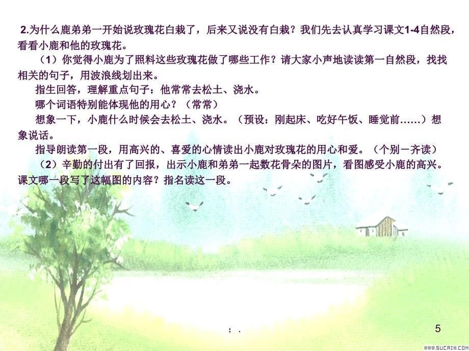 小鹿的玫瑰花教学设计第二课时1ppt课件_第5页