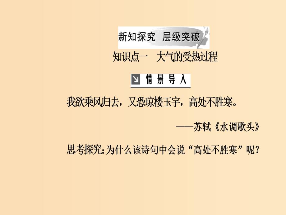 2018秋高中地理 第二章 地球上的大气 第一节 第1课时 大气的受热过程、热力环流课件 新人教版必修1.ppt_第4页