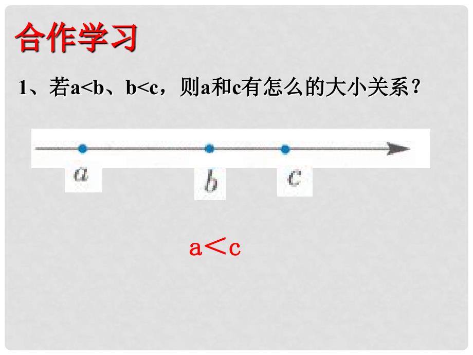 浙江省宁波市镇海区古塘初级中学八年级数学上册 3.2 不等式的基本性质课件 （新版）浙教版_第2页