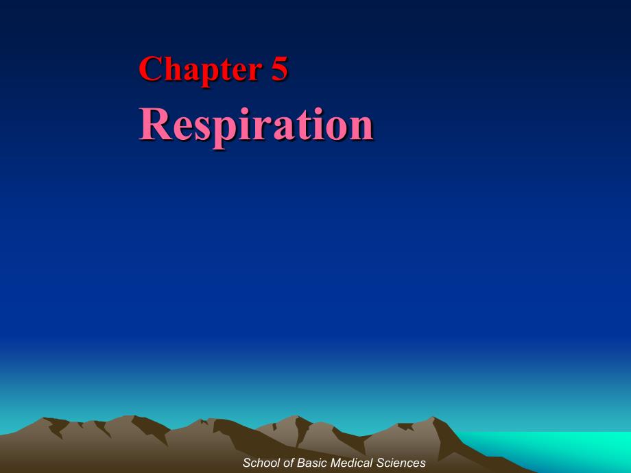 生理学：Chapter 5 Respiration_第1页