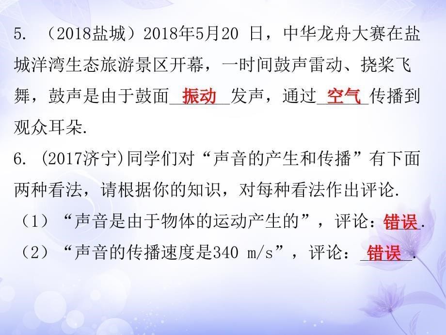 广东省中考物理沪粤版总复习课件第2章声音与环境共19张PPT_第5页