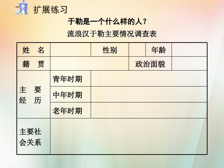 黑龙江省友谊县红兴隆管理局第一高级中学九年级语文上册第11课我的叔叔于勒2课件_第3页