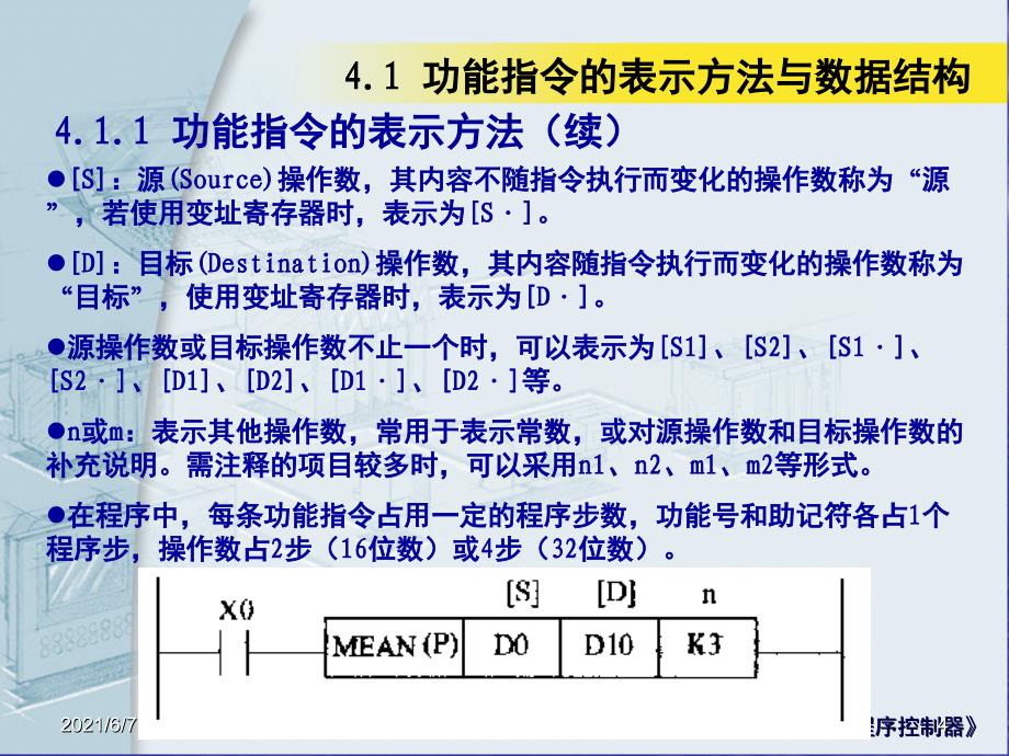 PLC第4章功能指令A指令格式数据结构PPT课件_第4页